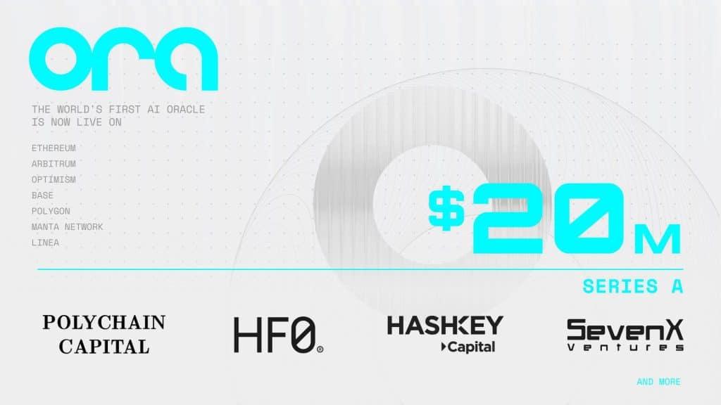 Ora Secures $20M for AI Oracle on Blockchain, Backed by Polychain, HF0, Hashkey