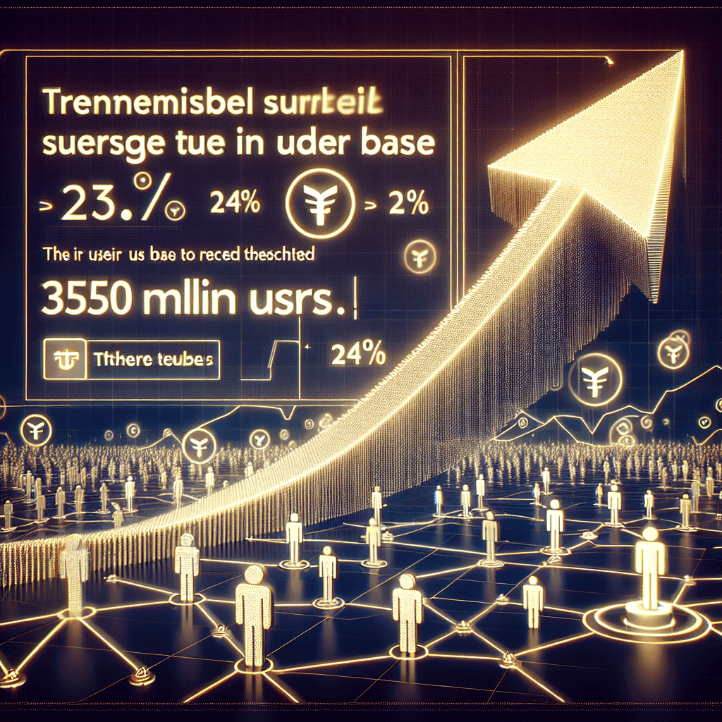 Tether User Base Surges 24% to Reach 350M by 2024