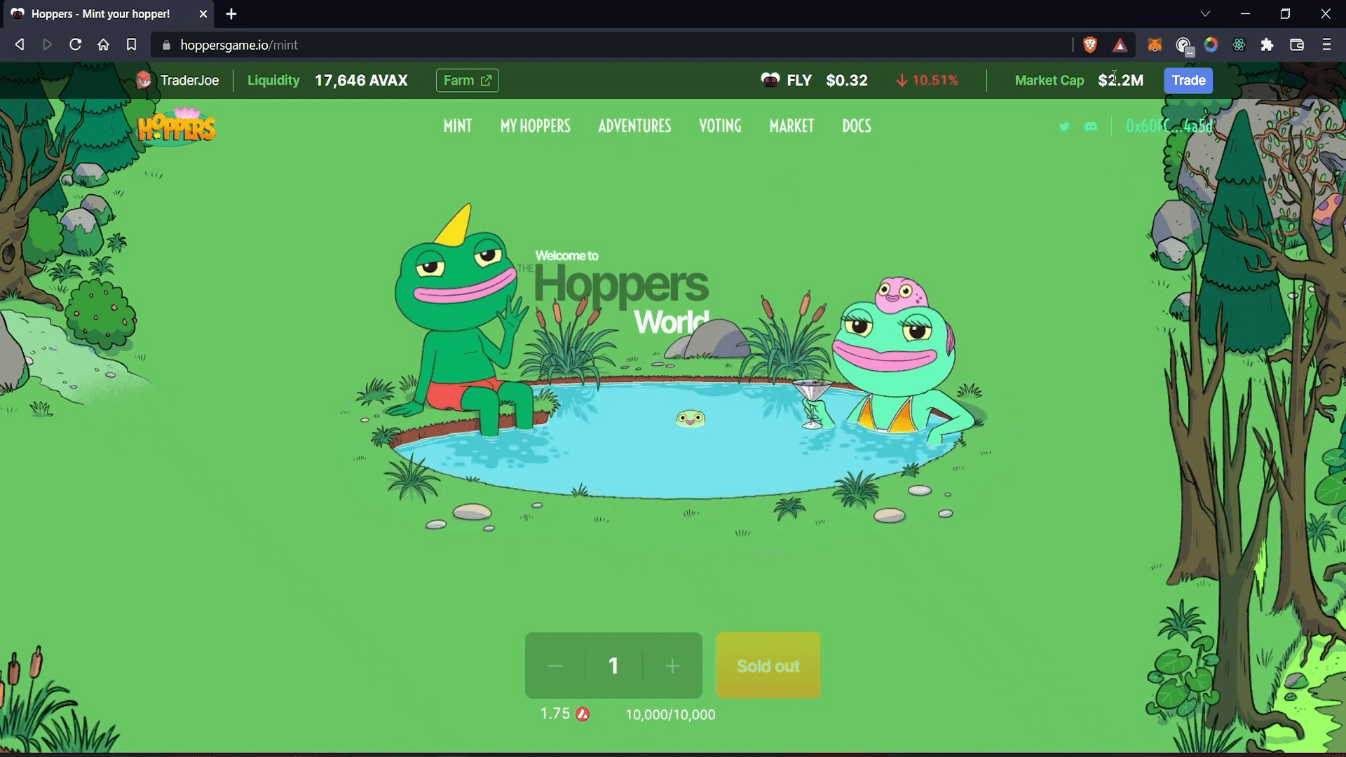 Hoppers Game NFT Game Hoppers Game is een inactief spel waarin spelers hun Hopper NFT&#39;s inzetten in verschillende avonturen om $FLY te verdienen.