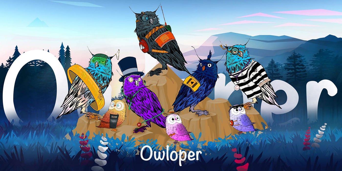 Owloper is een Play-to-Earn, community-first, Idle &amp; Active gaming-project met NFT&#39;s en uitbreidbare NFT&#39;s.