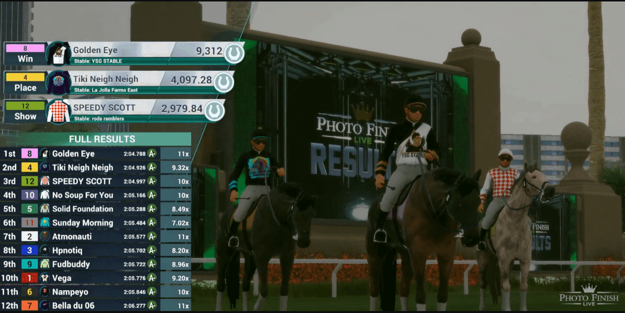 Photo Finish LIVE is een virtueel paardenracespel waarmee je kunt spelen en waarmee je tegen andere echte eigenaren kunt racen en generaties unieke nakomelingen van paarden kunt creëren.
