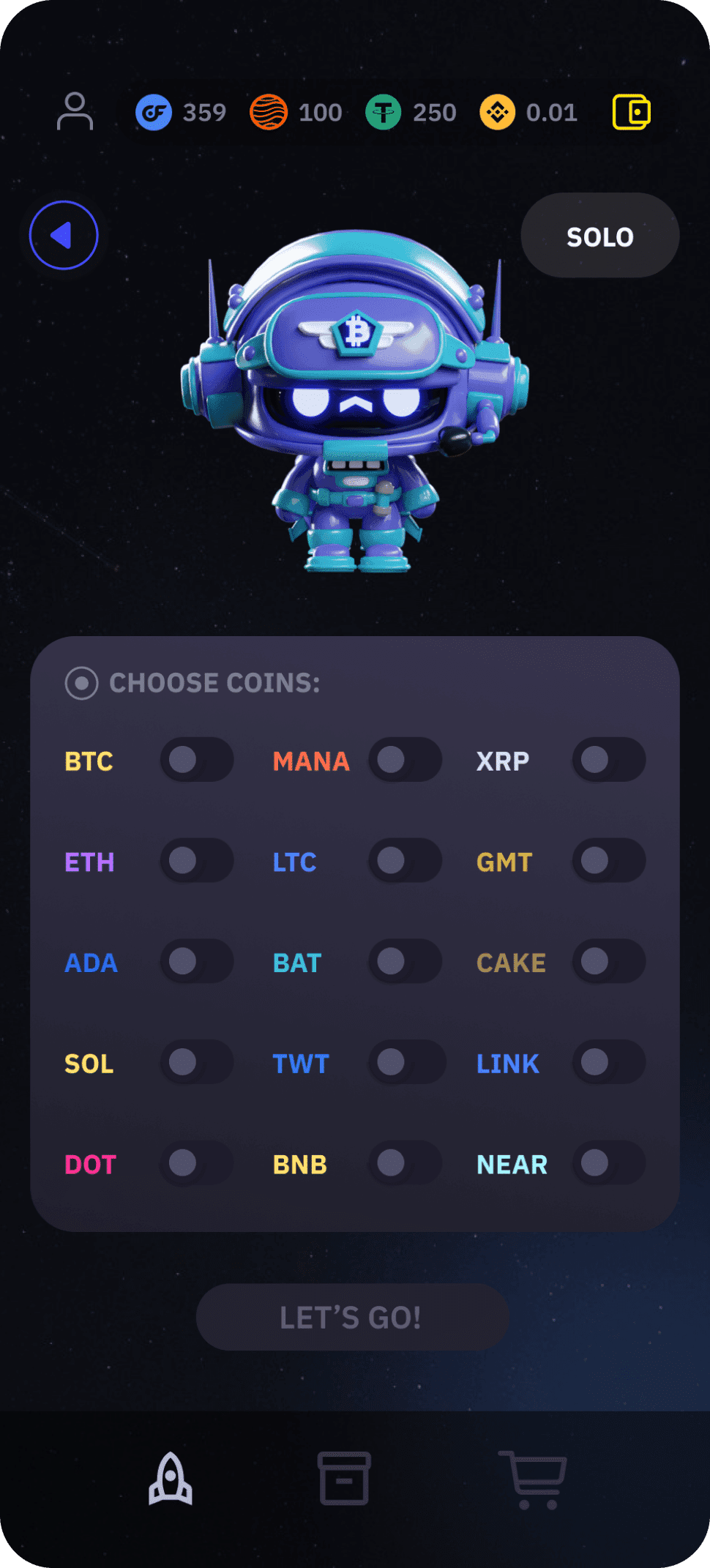 Cosmic FOMO is een app waarmee je cryptohandel in spelvorm kunt leren en geld kunt verdienen zonder je werkelijke bezittingen te riskeren.