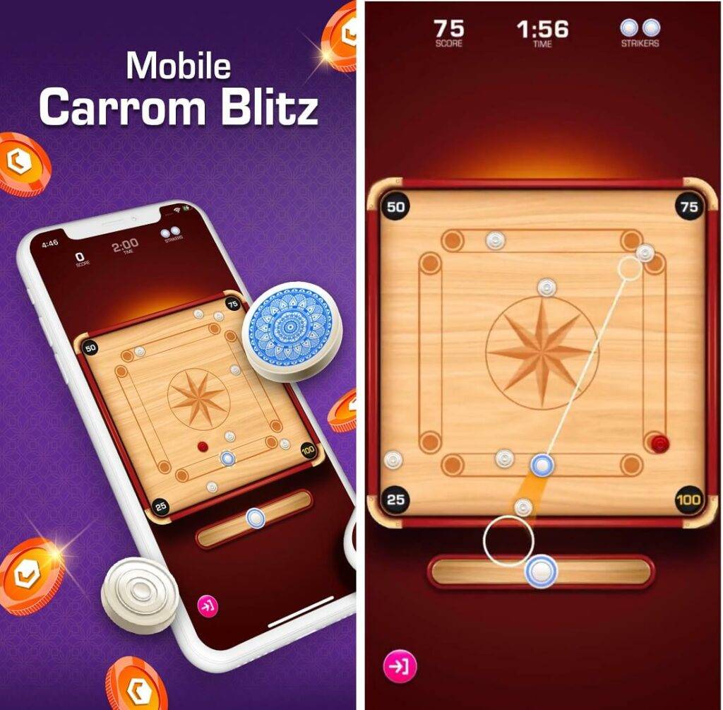 Carrom Blitz: speel voor $RLY-tokens - Android-game met Blockchain
