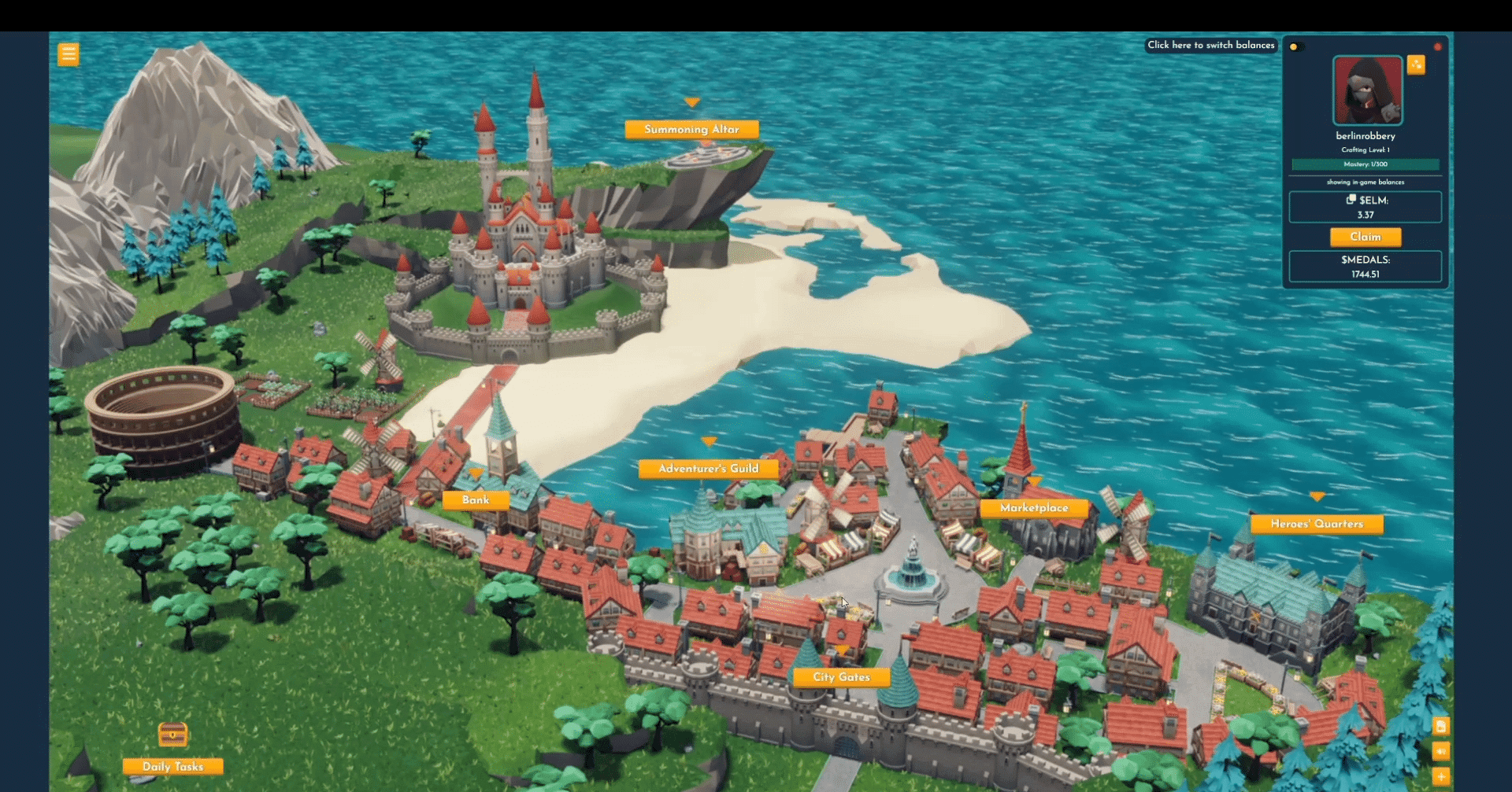 Tales of Elleria een 3D GameFi-RPG. Het biedt rollenspelervaring, waardoor gamers helden kunnen oproepen, missies kunnen uitvoeren en speurtochten kunnen ondernemen.