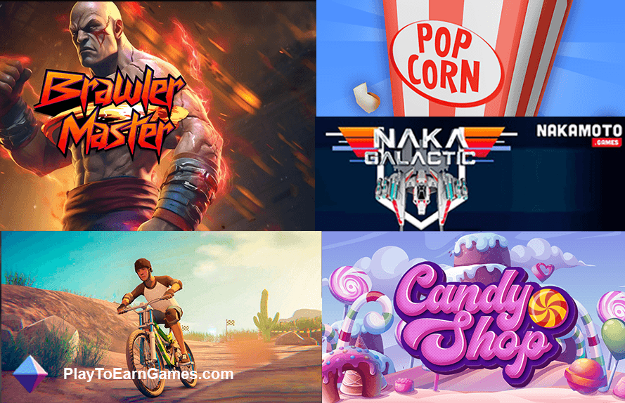 De nieuwste Web3-edelstenen van Nakamoto Games: actie, avontuur en inkomsten wachten in &#39;Brawler Master&#39;, &#39;Popcorn Pepper&#39;, &#39;Naka Galactic&#39;, &#39;Candy Shop&#39; en &#39;Cycle Stunts&#39;